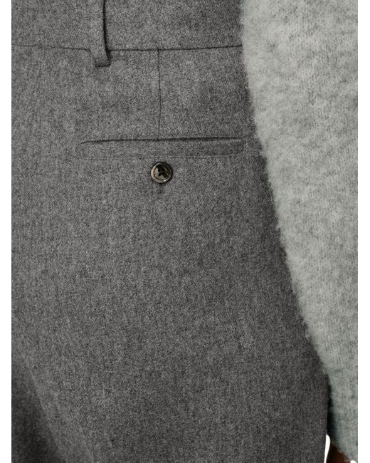 AMI Gray Wide Leg Trousers