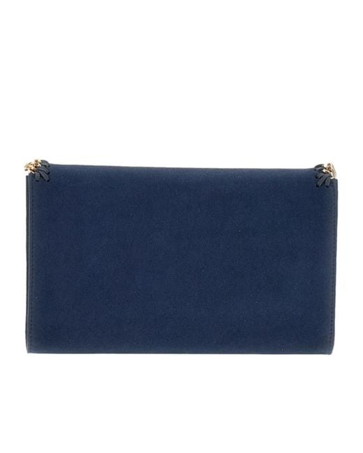 Stella McCartney Blue Falabella Charm Detail Shoulder Bag