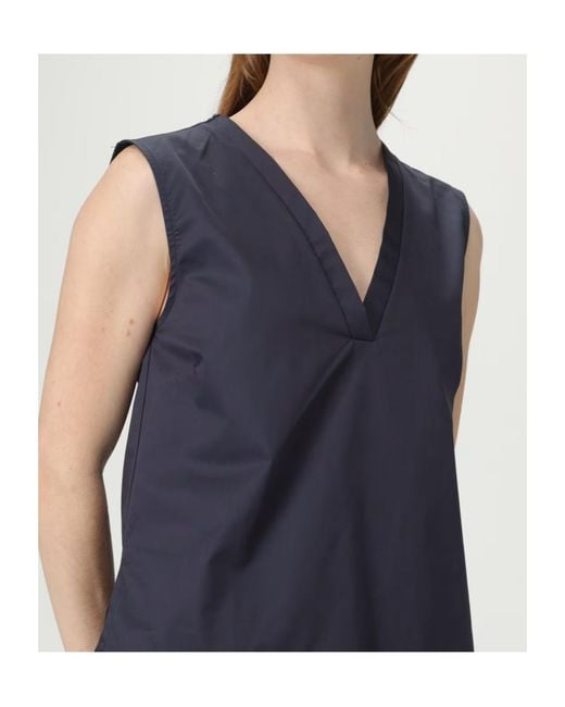 Kaos Blue Sleeveless Top