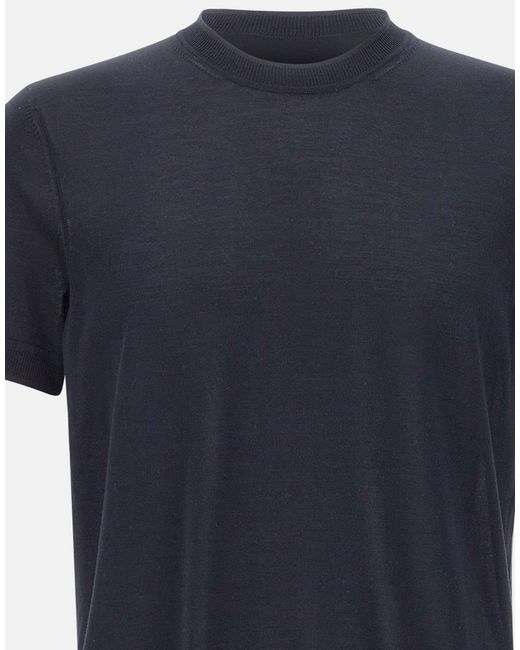 Boss Blue Nottano Short-Sleeve Knitted Sweater for men