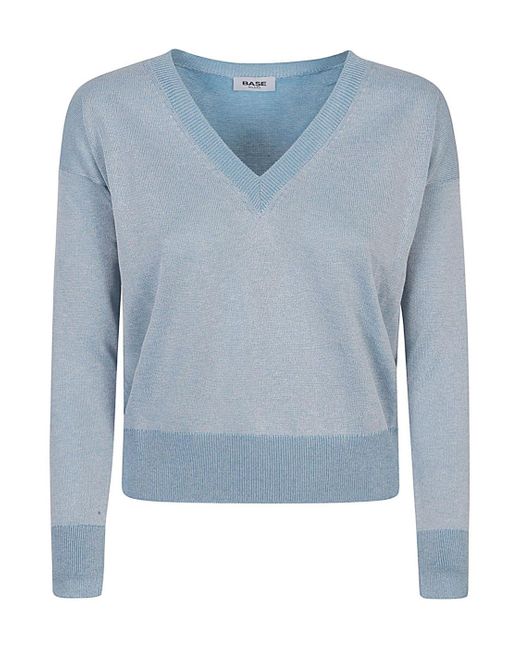 Baserange Blue V-Neck Sweater