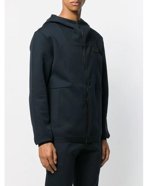 Emporio Armani Blue Dark Ea7 Patch Leisure Jacket for men
