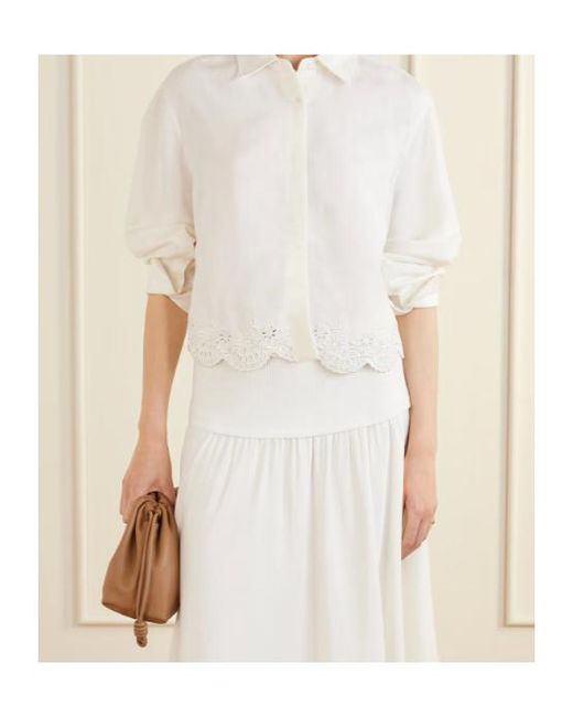Jonathan Simkhai White Long Sleeve Shirt