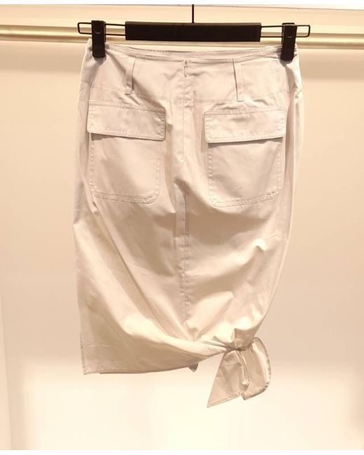 Max Mara White Belt Loop Skirt