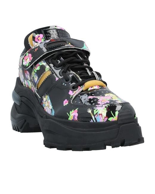 Maison Margiela Black Cartoon Printed Low-Top Shoes