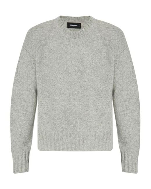 DSquared² Gray Mélange-Effect Jumper for men