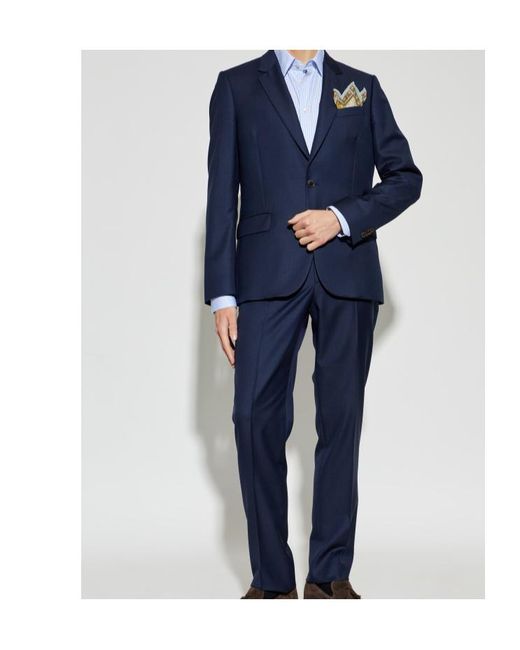Paul Smith Blue Single Breasted Two-Piece Suit for men