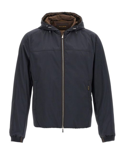 Moorer Blue Albori Hooded Jacket for men