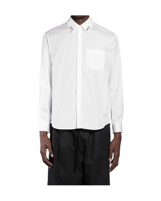 Simone Rocha White Long-Sleeved Shirt for men