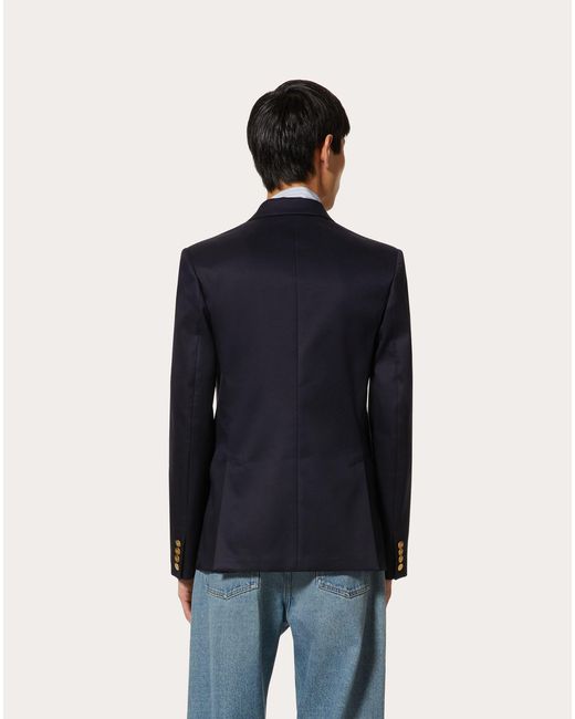 Valentino Blue Single Breasted Long Sleeved Blazer for men