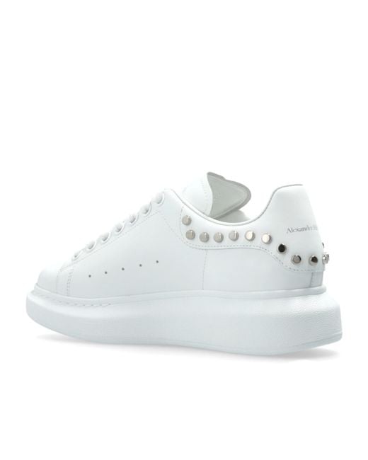 McQueen White Studded Low-Top Sneakers