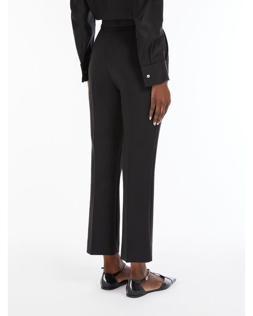 Max Mara Black Nepeta Dart Detailed Cropped Trousers