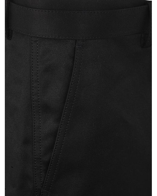 Sacai Black Wide-Leg Cotton Chino Shorts for men