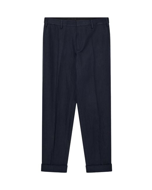 Dries Van Noten Blue Belt-Loop Casual Pants for men