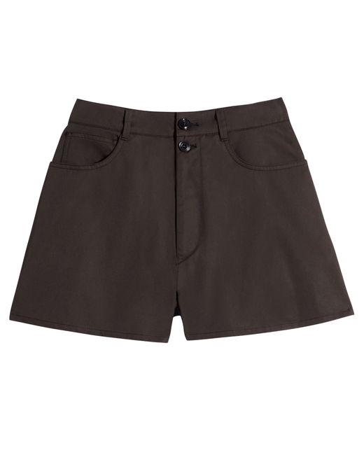 Lemaire Black Cotton Shorts
