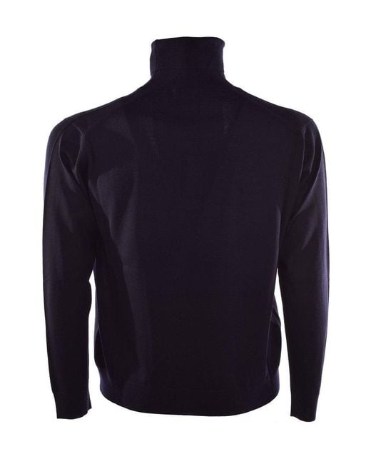 Prada Blue Turtleneck Knitted Pullover for men