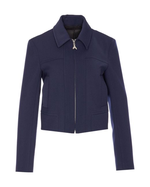 Patrizia Pepe Blue Cropped Jacket