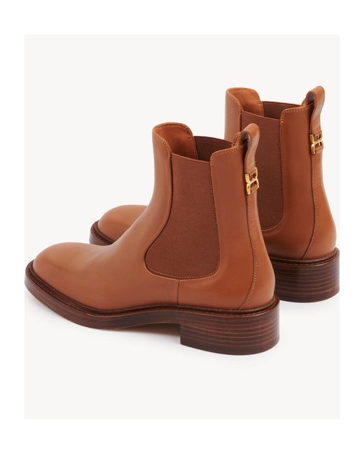 Chloé Brown Round-Head Short Boots