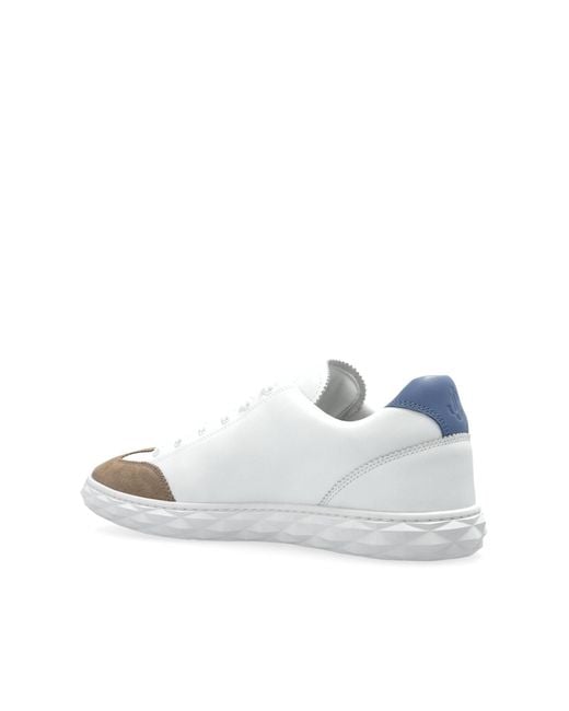 Jimmy Choo White Diamond Light Flex Sneakers for men
