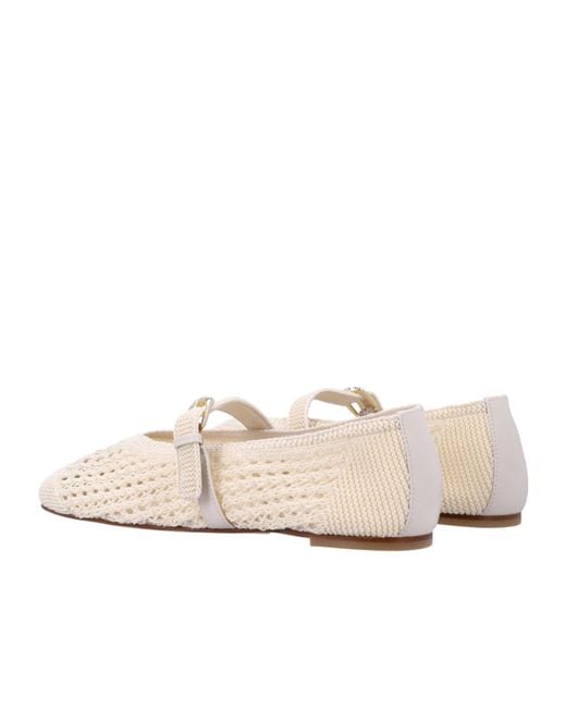 Stuart Weitzman Natural Woven Flat Shoes