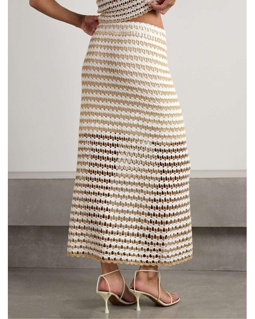 Zimmermann Natural Striped Skirt