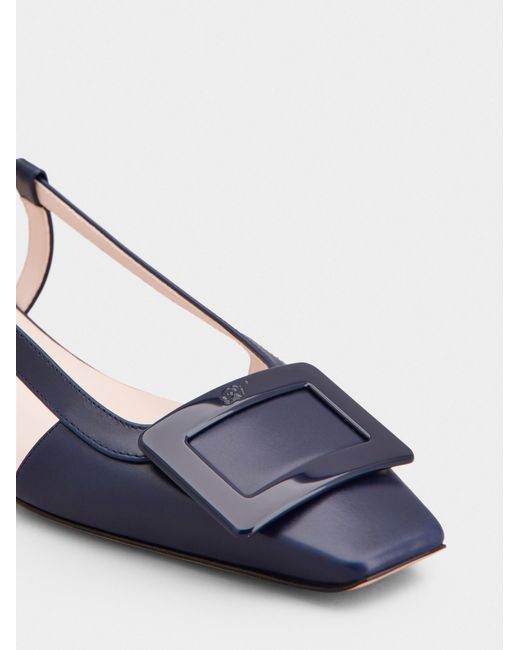 Roger Vivier Blue Belle Vivier Slingback Ballerinas
