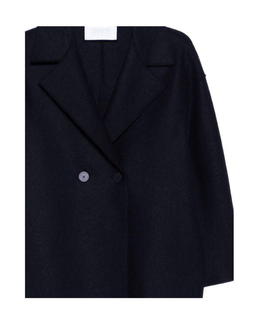 Harris Wharf London Blue Long-Sleeved Coat