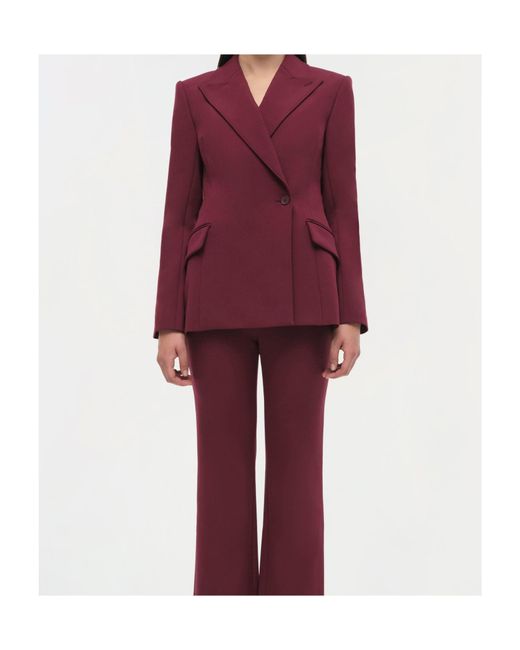 Jonathan Simkhai Purple Long-Sleeved Suit Coat