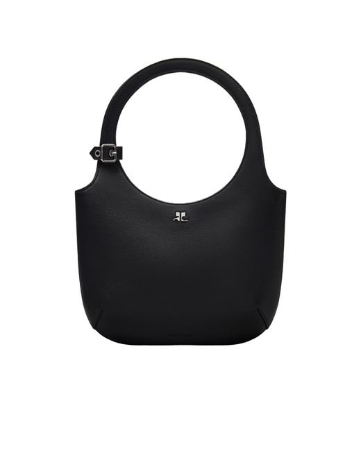 Courreges Black Courrèges Holy Logo Plaque Shoulder Bag