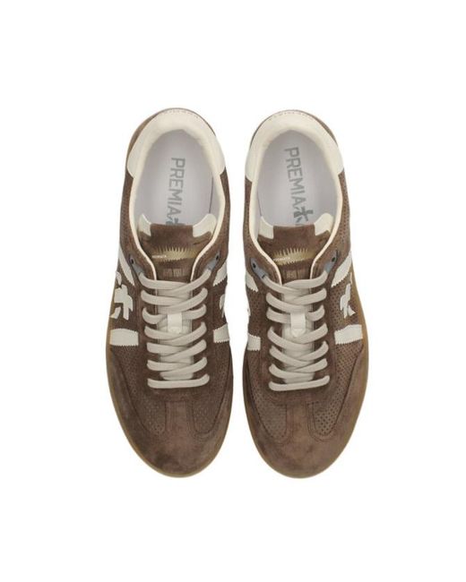 Premiata Brown Round-Toe Sneakers for men