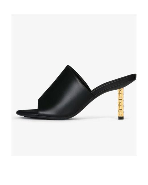 Givenchy Black G Cube Slip-On Heeled Sandals