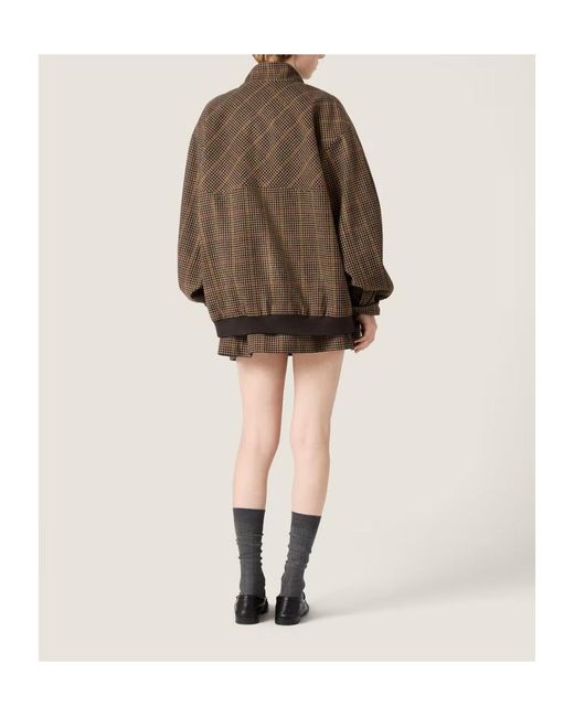 Miu Miu Multicolor Checked Mini Skirt