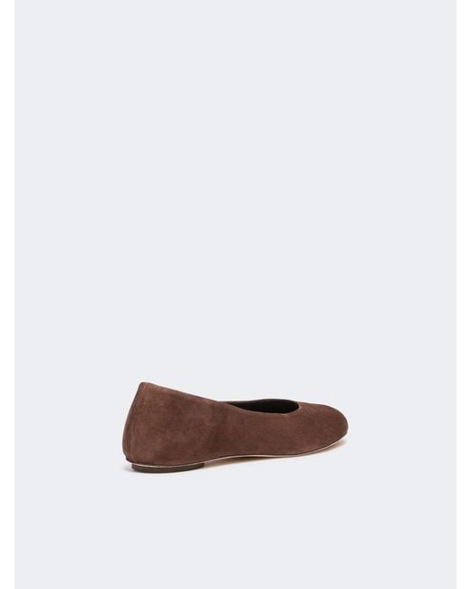 Weekend by Maxmara Brown Suede Ballerinas