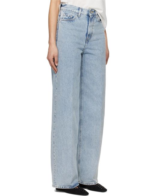 Totême Blue Totême High-Waisted Straight-Leg Jeans