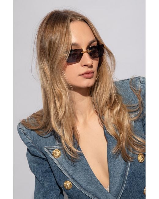 Balmain Multicolor Eyewear Pierre Rectangular Frame Sunglasses for men