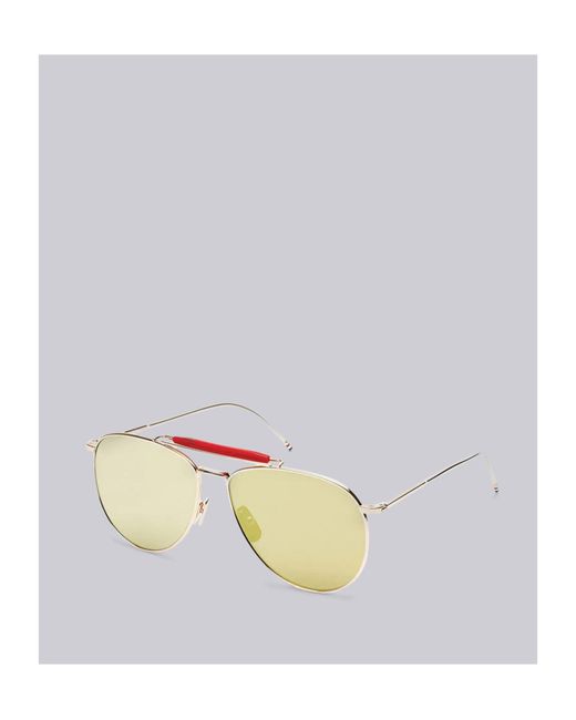Thom Browne White Full-Rim Sunglasses for men