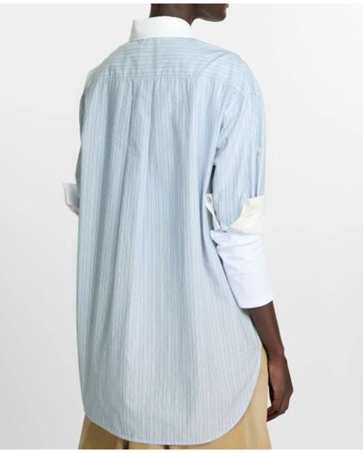 Acne Blue Striped Button-Up Shirt