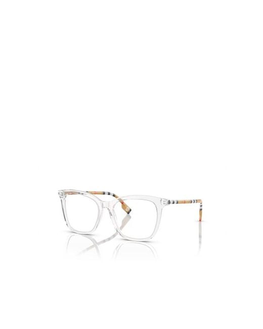 Burberry White Eyewear Square Frame Glasses