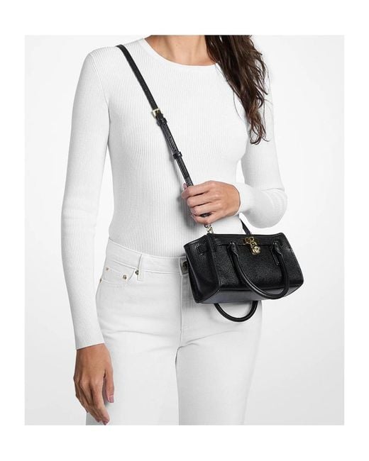Michael Kors Black Hamilton Moderne Extra-Small Leather Crossbody Bag