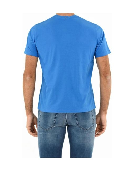 Herno Blue Crew-Neck T-Shirt for men