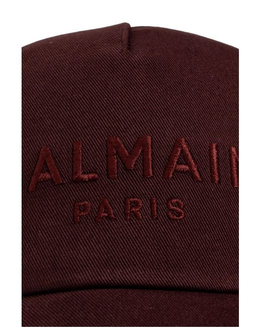 Balmain Logo Embroidered Baseball Cap