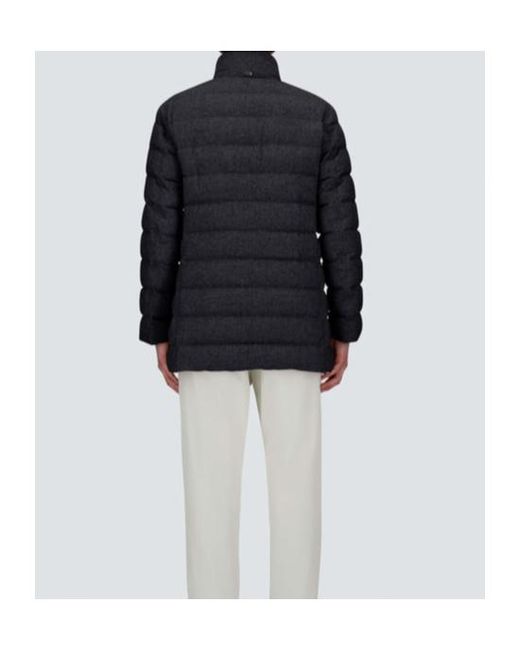 Herno Blue Long-Sleeved Down Coat for men