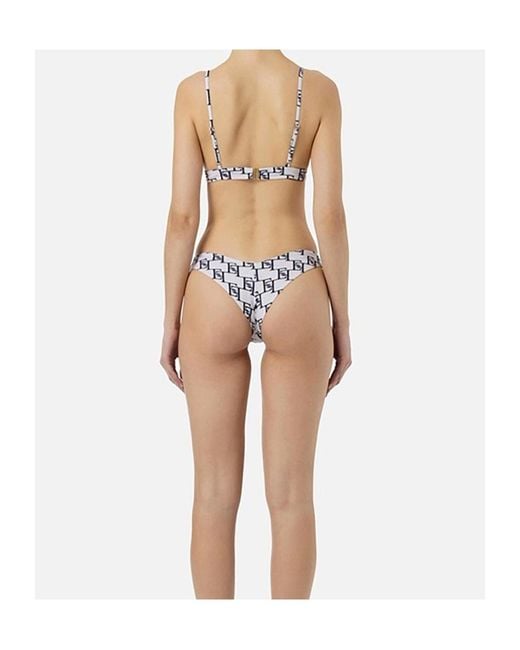 Elisabetta Franchi White Printed Bikini