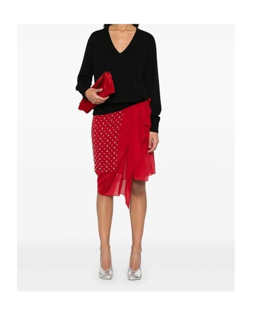 Dries Van Noten Black Loose-Fit V-Neck Jumper