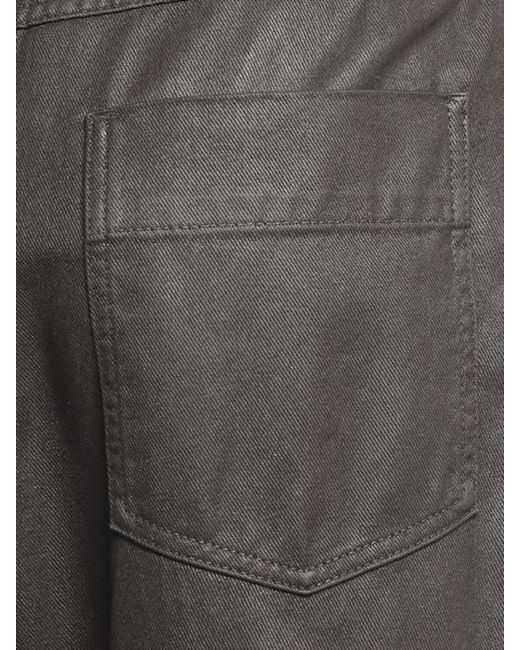 Lemaire Gray Shiny Coated Dropped Crotch Pants