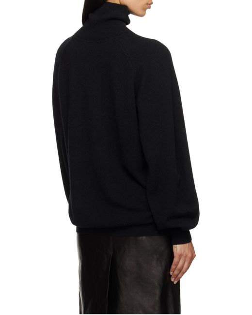 Khaite Black Percy Turtleneck Jumper