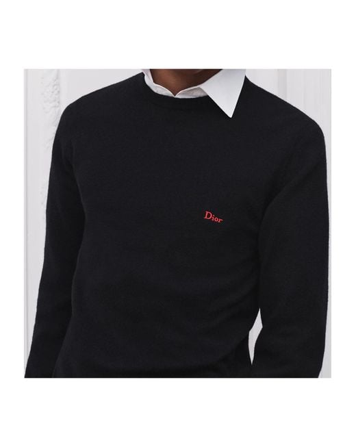 Dior Black Sweater With Embroidery for men