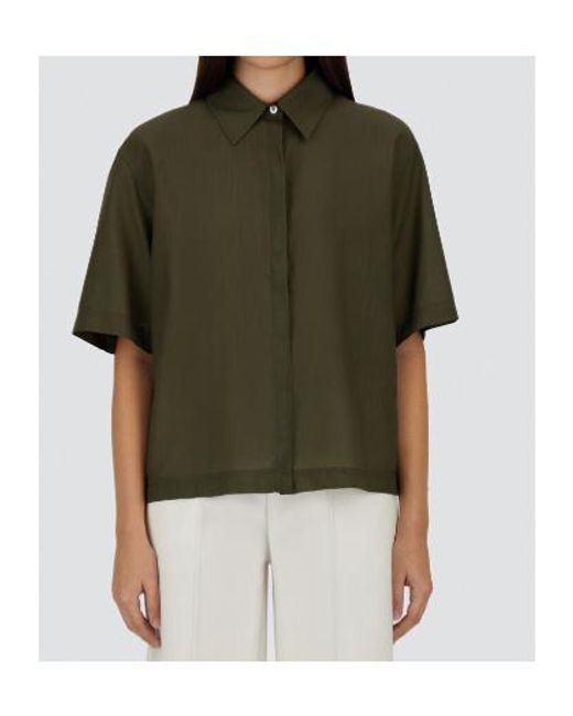 Herno Green Short-Sleeve Boxy Shirt