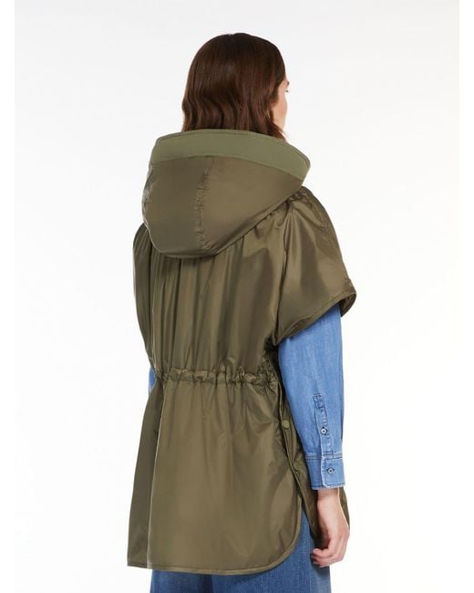 Weekend by Maxmara Green Zip-Up Drawstring Reversible Jacket