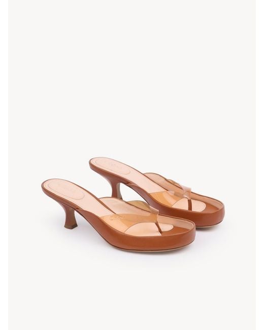 Chloé Brown Chloé Junie Heeled Sandals